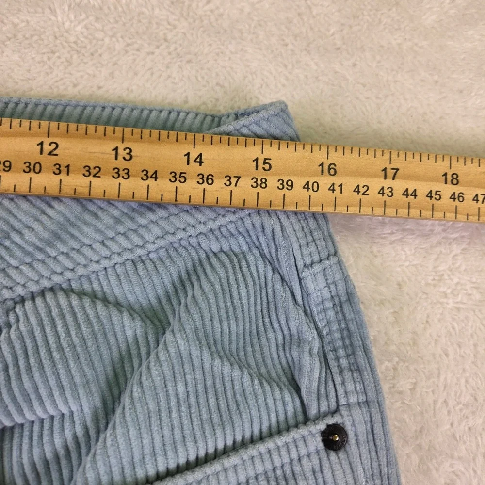 Empyre Mens 30 Light Blue Corduroy Loose Fit Skate Pants Wide Wale Straight Leg